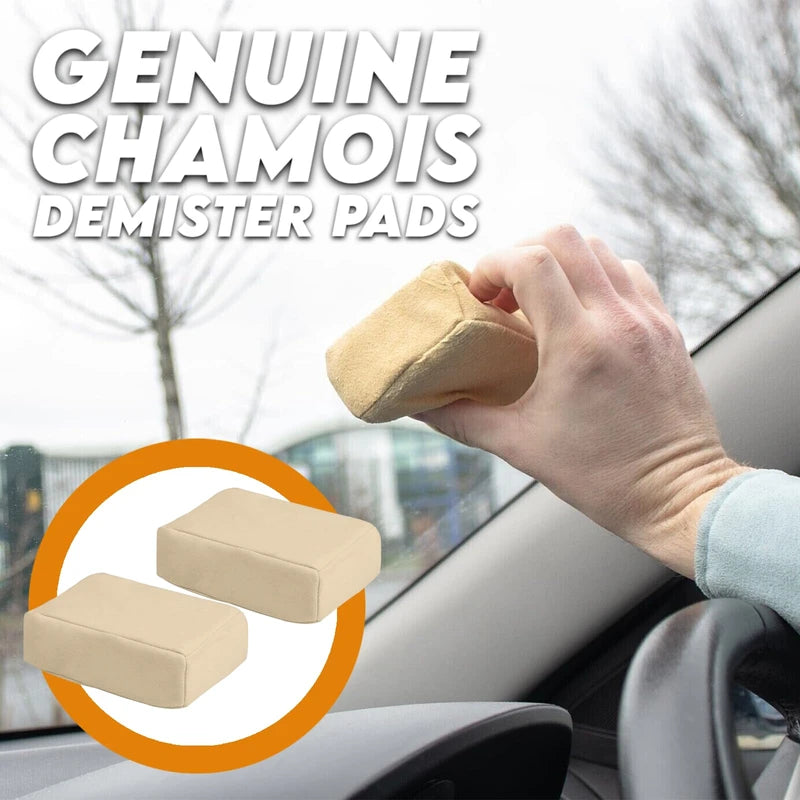 Xtremeauto Genuine Chamois Leather Demister Pads For Car - Window Condensation Sponge Demister, Car Demister Pad Windscreen Fog Remover Chamois Pad For Windscreen, Mirrors, Window Mist