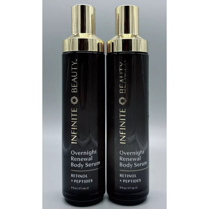 Infinite Beauty Overnight Renewal Body Serum Retinol + Peptides 6oz Lot of 2 New