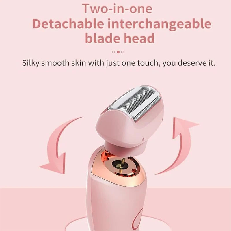 2024 Best Silk Glide Razor, Lady Shaver, Silk Glide Epilator Painless Hair Removal at Home, 2 in 1 Electric Shaver Razors for Women, for Sensitive Skin, Wet & Dry
