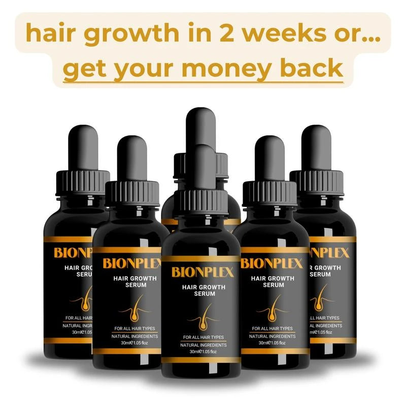 BIONPLEX 100% Organic Hair Growth Serum For Thinning Hair Loss - More Bottles:: 3 Pics