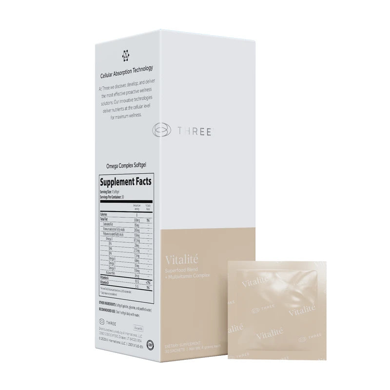 Finally Free With THREE Vitalité Superfood Blend + Multivitamin Complex Proactive Wellness Supplement