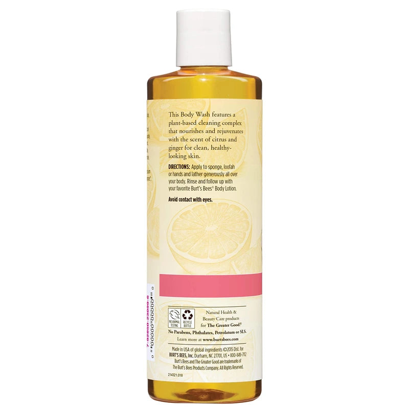 Burt's Bees Citrus & Ginger Body Wash, 12 Fluid Ounces