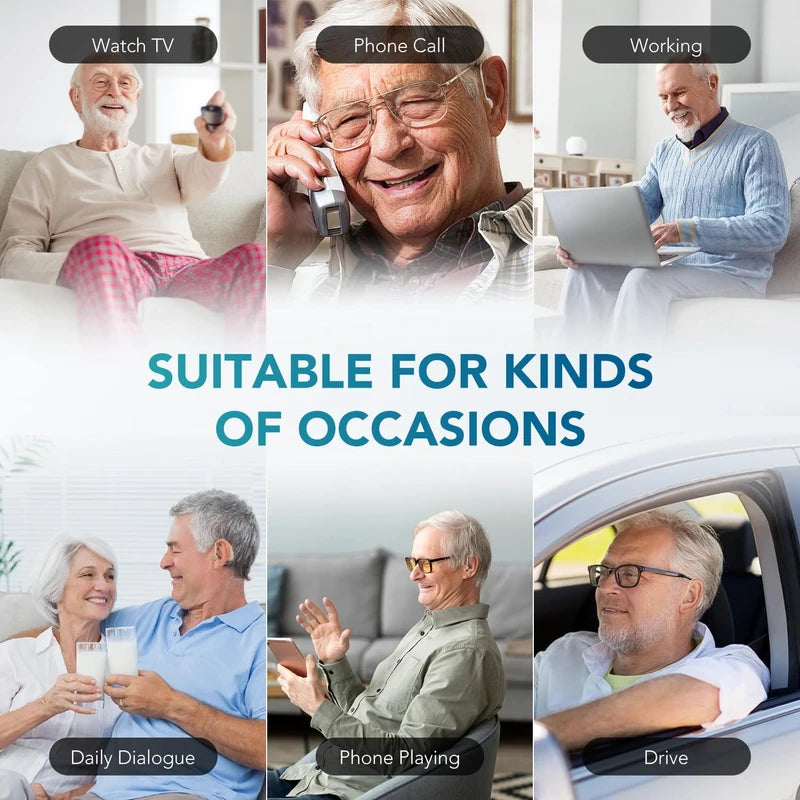 Hearing Aids for Seniors, Rechargeable Hearing Aid Severe Hearing Loss with Noise Cancelling and Volume Control