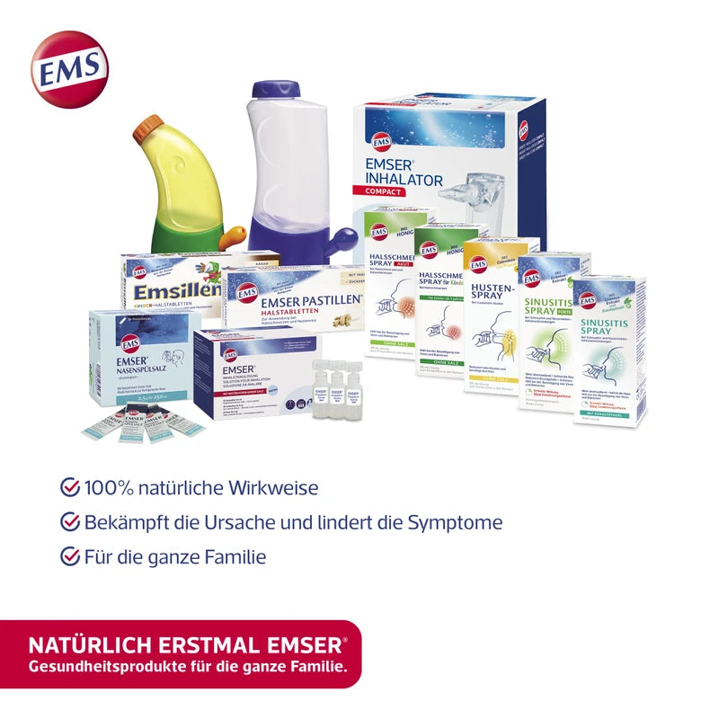 Emser Pastillen Halstabletten ohne Menthol, zuckerfrei – Bei Halsschmerzen, Husten und starker Stimmbelastung – 30 Stück