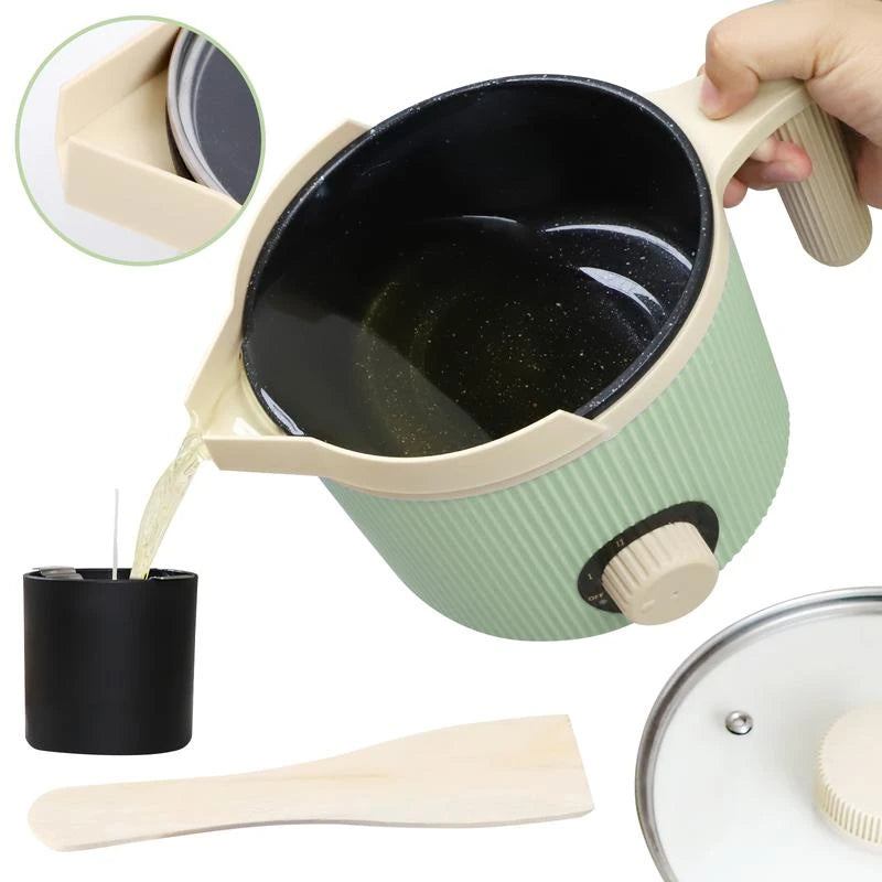 TOAUTO 1.5L Handheld Candle Melting Pot Small Wax Melting Pot with Easy Pour Spout, Two Power Levels, Easy Clean Non-Stick for DIY Crafting Beginner Green/Purple - Color: Green-1.5L