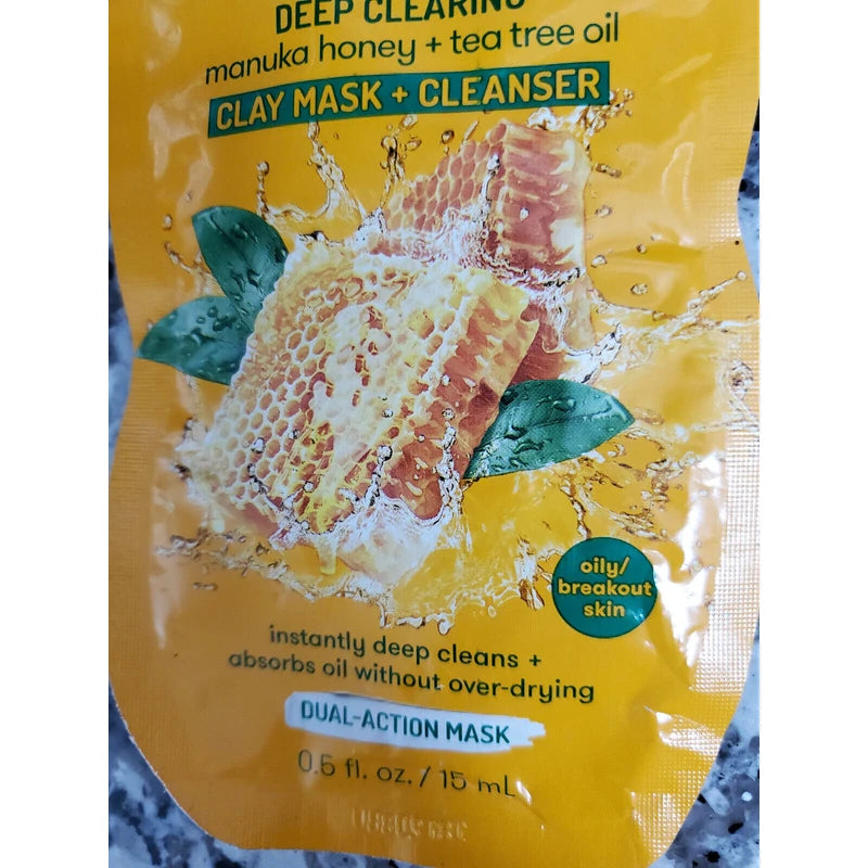 Freeman Deep Clearing Manuka Honey Tea Tree Oil Clay 0.5 fl. oz New