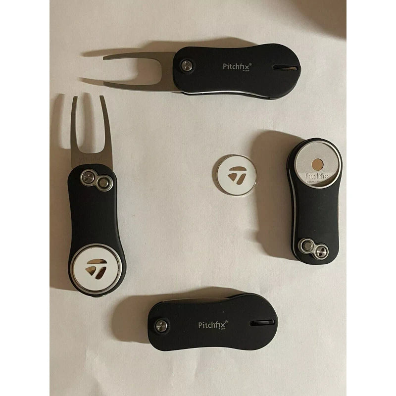 TaylorMade (1) Pitchfix Golf Switchblade Divot Tool Hybrid 2.0 W/TaylorMade 1" Golf Marker