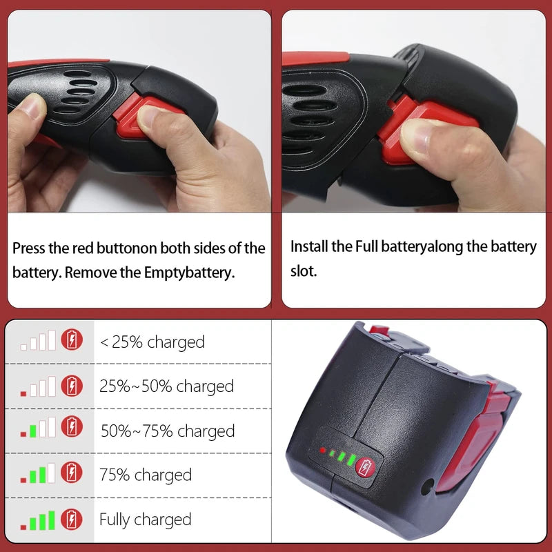 Mershca Cordless Electric Fillet Knife, with 8in Fully Serrated S.S. Coated Non-Stick Reciprocating Blades & Cooling Hole Non-Slip Grip Handle & Practical handbag, Rechargeable Electric Knife for Fishing