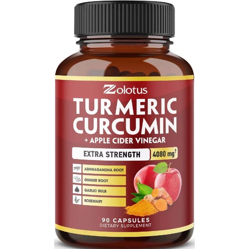 Zolotus Tumeric Curcumin Max Potency with Bioperine Black Pepper 4080mg 90 Capsules