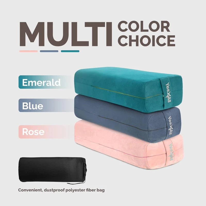Yes4All Set of 5 Triple-Layer Sponge Yoga Bolster Pillow for Restorative Yoga & Meditation - Versatile Yoga Support Pillow, Balance & Poses Modification
