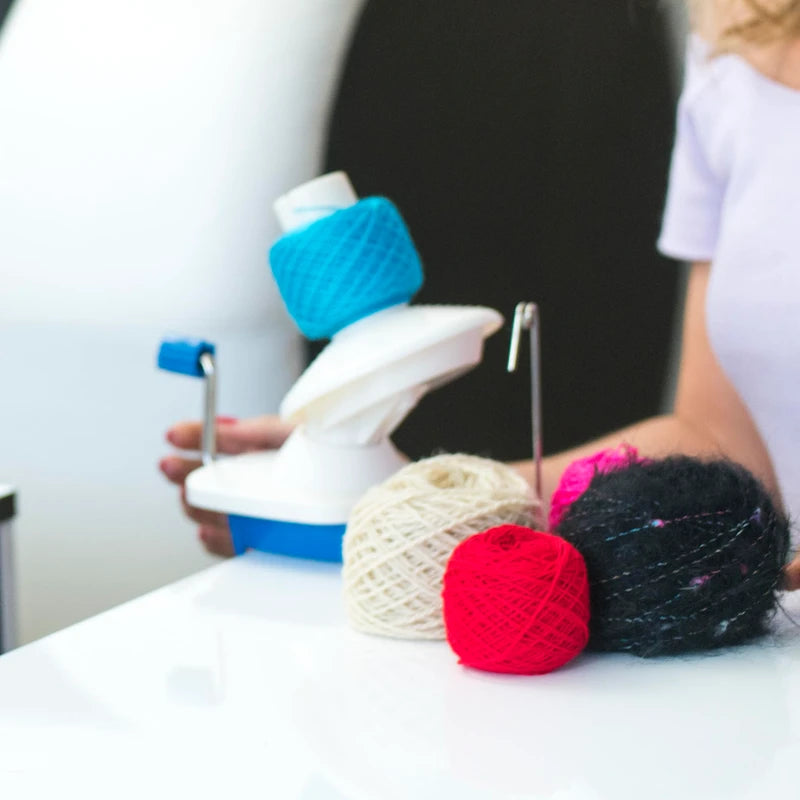 Yarn Winder - Hand-Operated Yarn Ball Winder & Spinner with Metal Handle, Table Clamp for 1 3/4" Surfaces - Perfect Crochet Tools, Create Yarn Cakes up to 4oz - Essential Yarn Roller for Crocheting