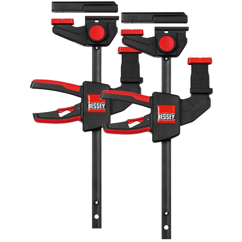 BESSEY EZR15SET Single-Handed Clamp and Table Clamp Fixing Guide Rails on Work Tables, Adaptor Can Be Used on Top/Bottom Section, Weight 0.90 kg