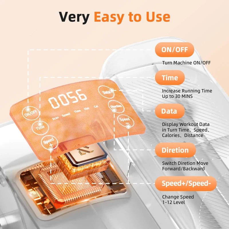 Under Desk Elliptical Machine for Home Ellipse Leg Exerciser While Sitting for Seniors with 12 Adjustable Speed Quiet & Portable Seated Pedal Exerciser with Remote Control