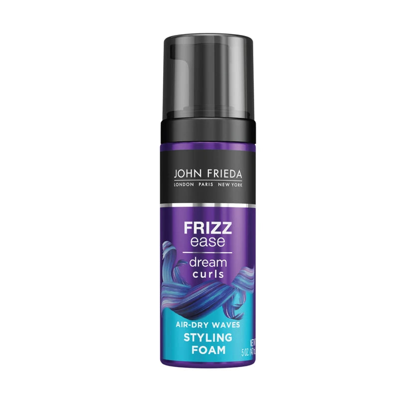 John Frieda John Frieda Frizz Ease Dream Curls Air Dry Waves Styling Foam, Curl Defining Frizz Control for Curly and Wavy Hair, 5 Ounce