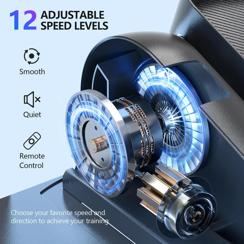 Under Desk Elliptical Machine for Home Ellipse Leg Exerciser for Seniors with Remote Control Electric Seated Pedal Exerciser with 12 Adjustable Speeds