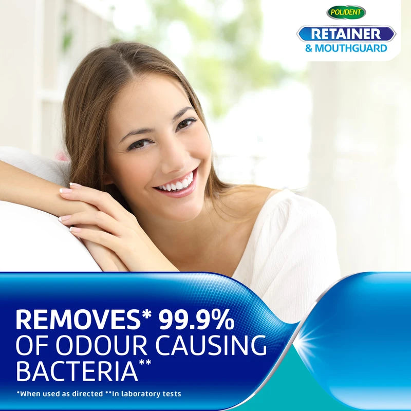 Polident Retainer & Mouthguard Daily Cleanser, Removes Stains and Discoloration for Denture, 36 Tablets