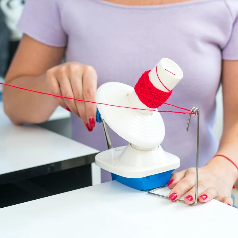 Yarn Winder - Hand-Operated Yarn Ball Winder & Spinner with Metal Handle, Table Clamp for 1 3/4" Surfaces - Perfect Crochet Tools, Create Yarn Cakes up to 4oz - Essential Yarn Roller for Crocheting