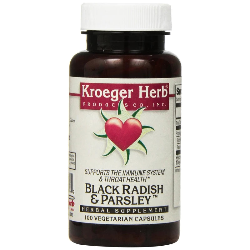 Kroeger Herb Black Radish and Parsley Capsules, 100 Count