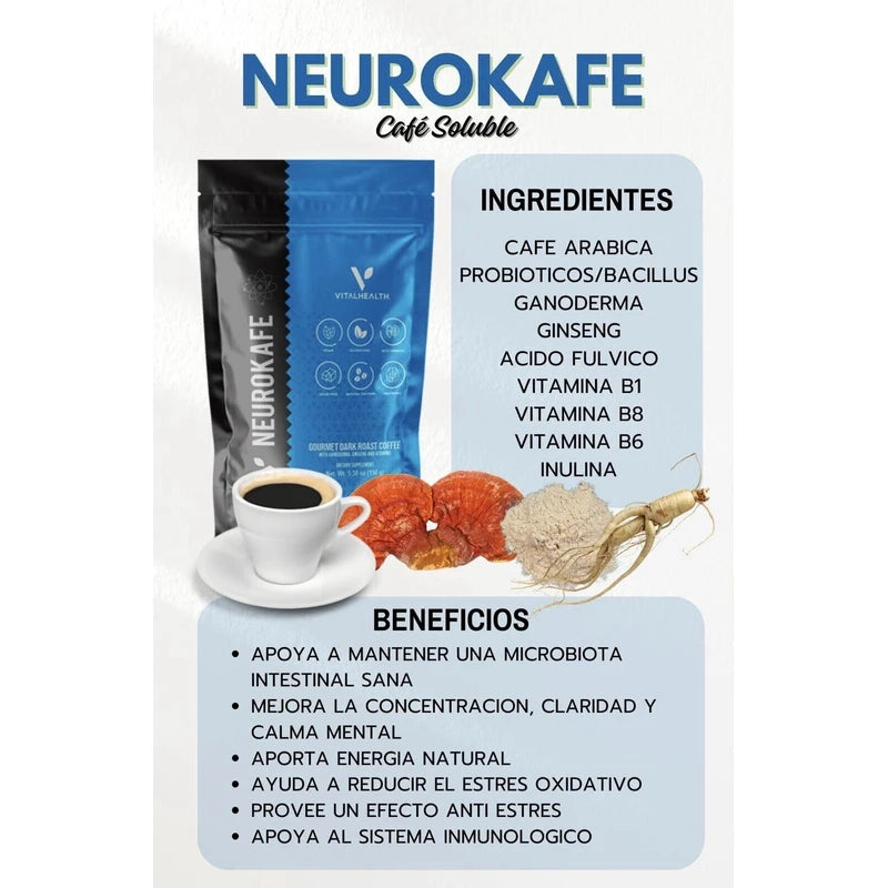 VITALHEALTH NEUROKAFE With Natural Ingredients