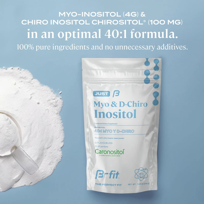 B-FIT B B-FIT B Just Inositol - Myo-inositol & D-Chiro Inositol Supplement 40:1 Formula - 2 Month Supply 60 Servings - No Additives - Inositol Powder