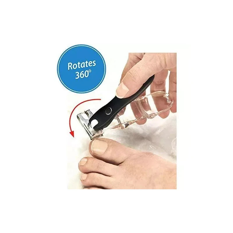 GlossyEnd EZ Grip 360 Degree Rotary Stainless Steel Sharp Blade Fingernail Toenail