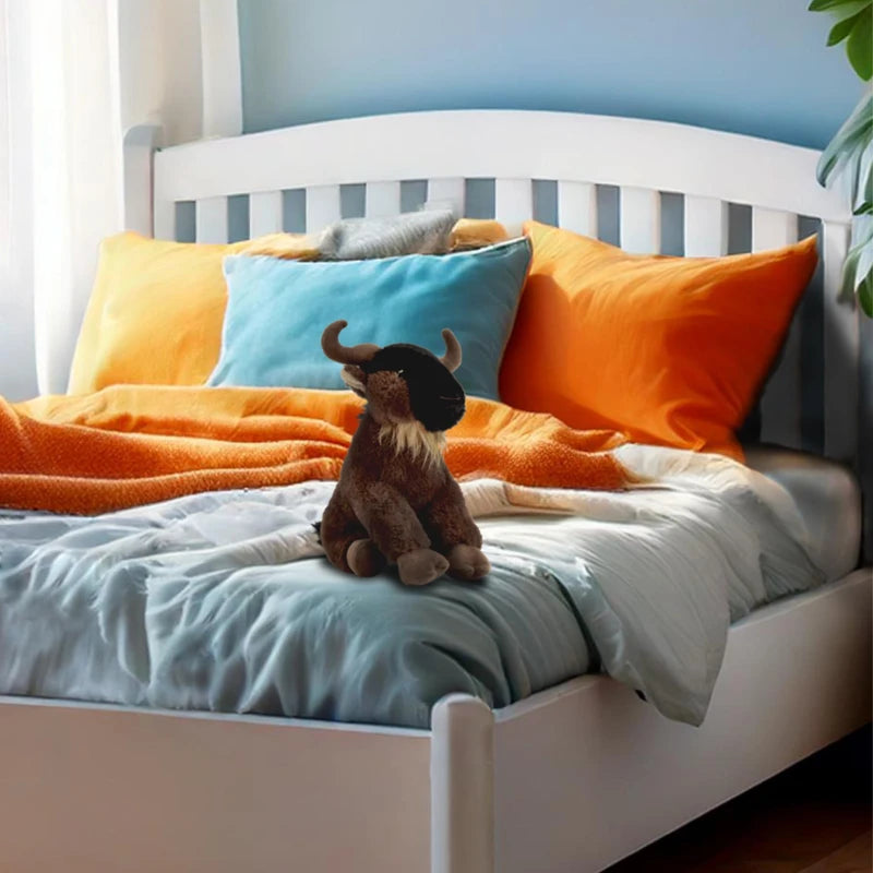 Zappi Co Wilhelmina the Wildebeest Plush Toy (22cm) Gnu Great Migration Mate - Soft, Cuddly, 100% Recycled - Savanna Stampeder