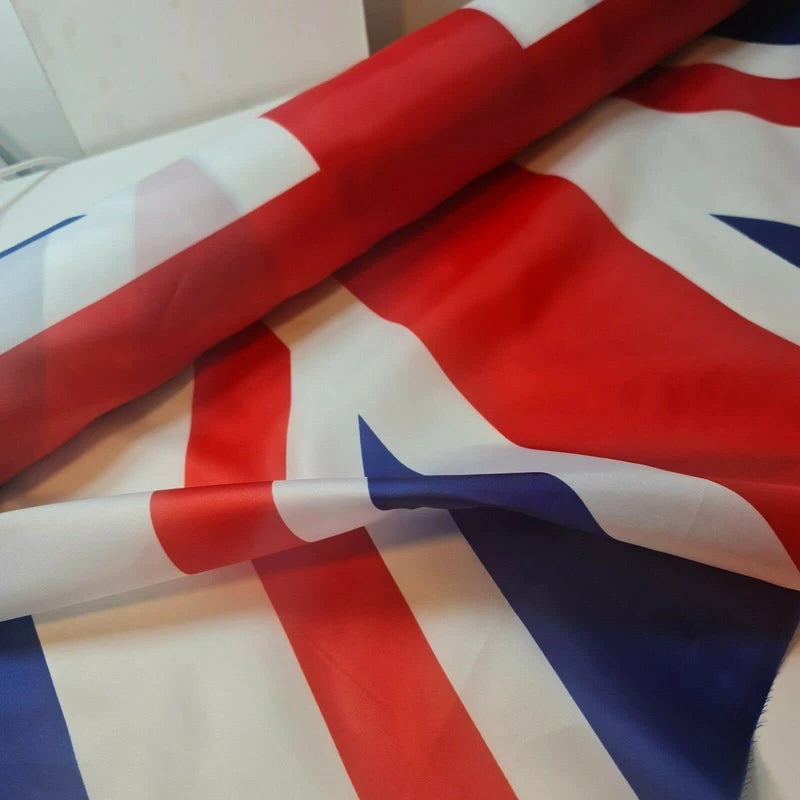 TEXTILE STATION Great Britain Supporters GB King CORNATION Union Flag Union Jack 1 Metre 150x 112CM British Material Fabric Crafts Sewing