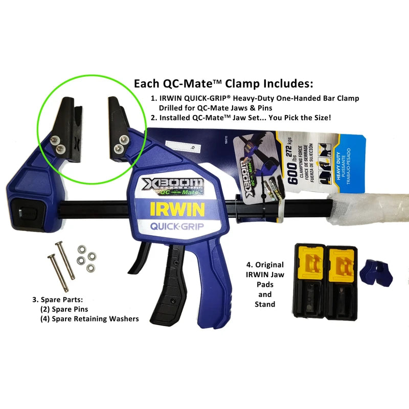 QC-Mate by XBoom Coupler (7/8” Uni-Jaw Set, 12” QC-Mate Clamp)