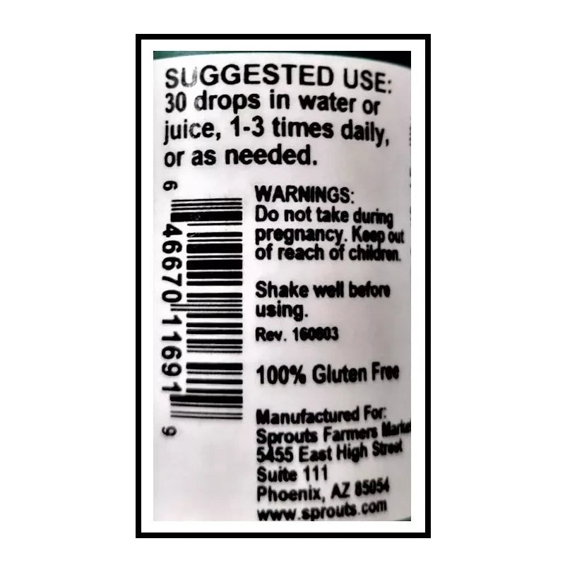 Sprouts Liver Defense Alcohol Free, 302 mg, 1 oz