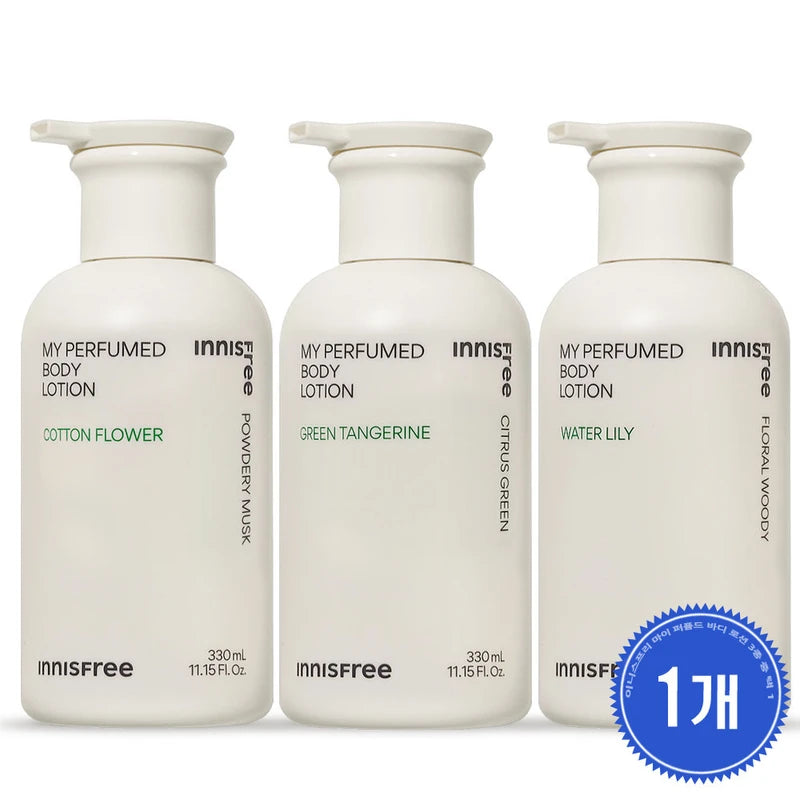 Innisfree My Perfumed Body Lotion 330ml, choose 1 of 3, Water Lily / 이니스프리 마이 퍼퓸드 바디로션330ml 3종 택1, 워터릴리