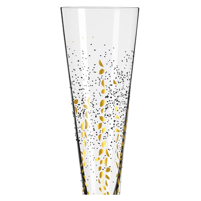 Ritzenhoff 6031005 Champagne Glass 200 ml - Goldnacht Duett Series - 2 x Designer Pieces with Real Gold - Made in Germany