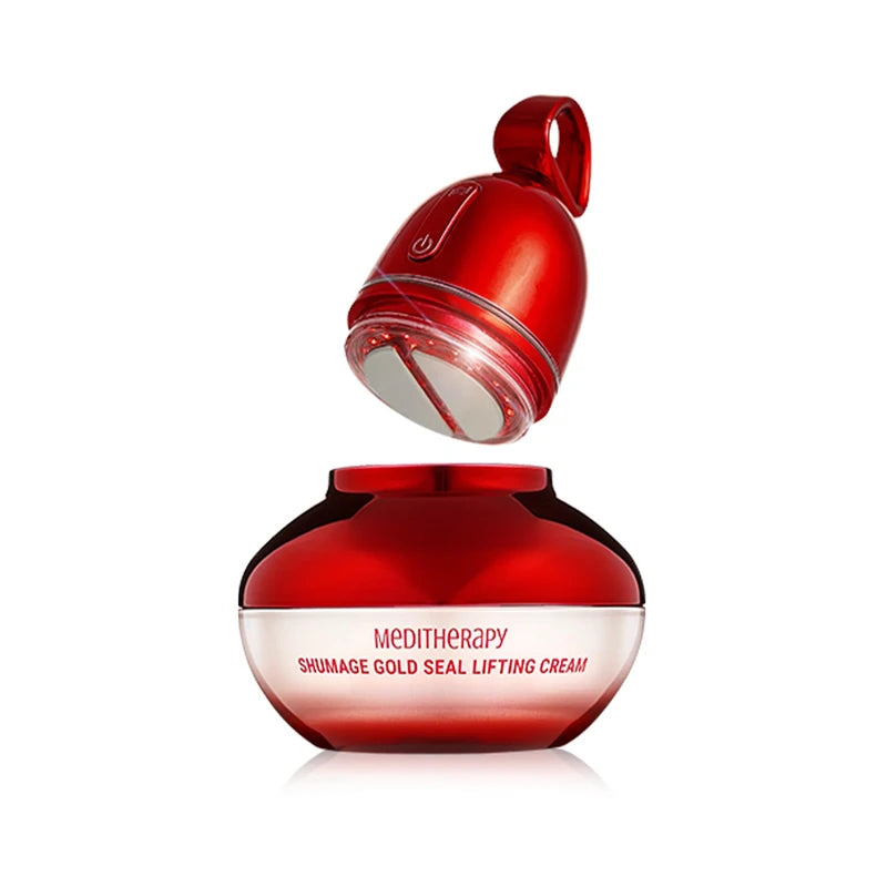 MEDITHERAPY Shumage Gold Seal Lifting Cream+Device, Ultimate Lifting and Tightening for Sagging Skin, Facial Device for Radiant Glow Skin, Elasticity, Anti-Wrinkle