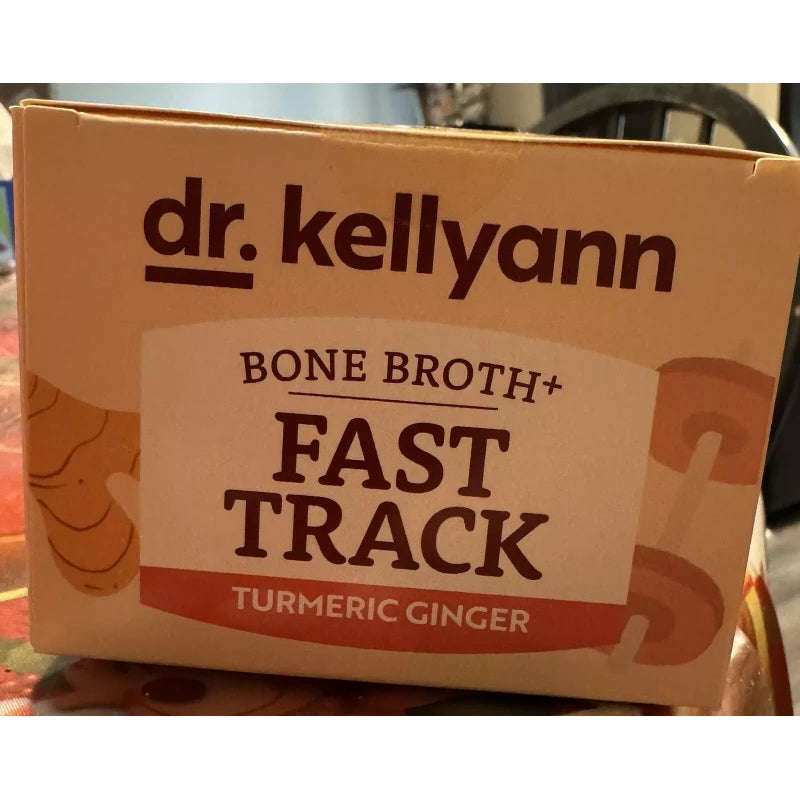 Dr. KellyAnn’s Fast Track Bone Broth 7 Packets Turmeric Ginger New