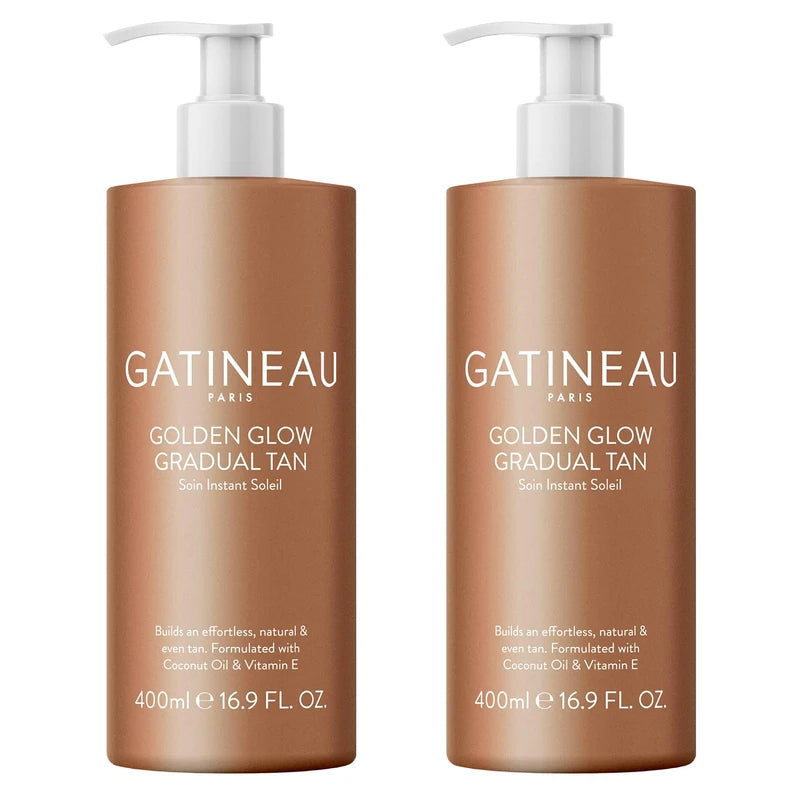 Gatineau - Golden Glow Gradual Tan (400ml x 2 Bottles) 2 in 1 Moisturiser & Self Tanning Lotion