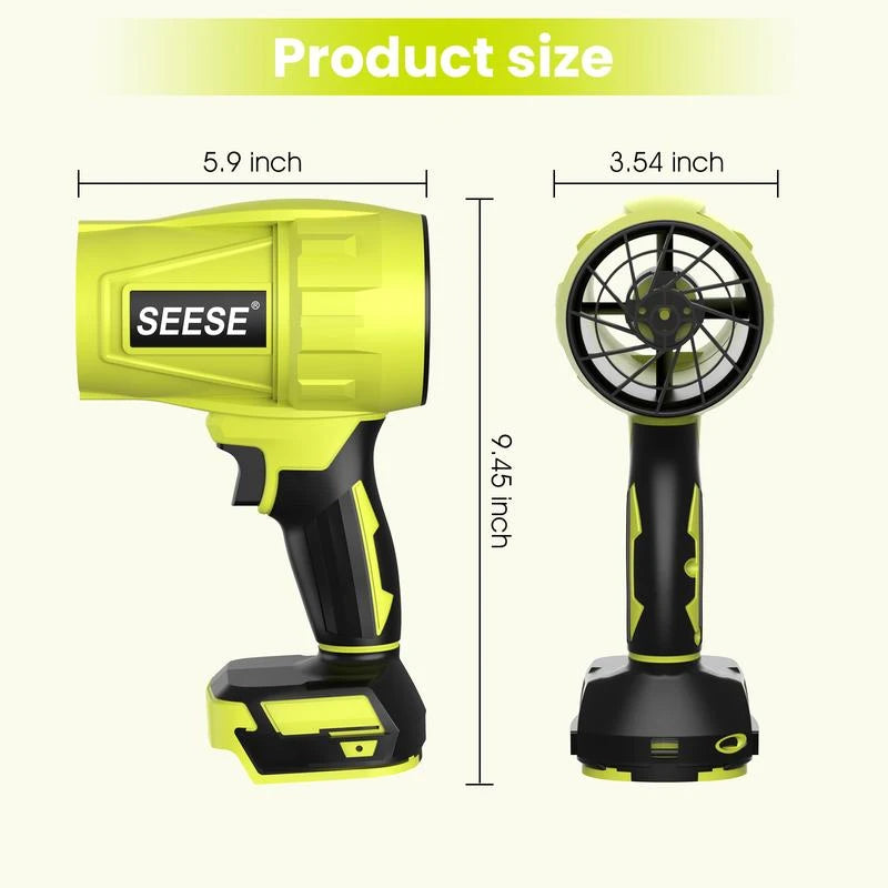 Cordless Leaf Blower Violent TurboFan,BrushlessPure Copper Motor Jet Fan With Battery,CordlessTurbo Super Power Air Duster, Handheld PowerfulDryer for Car,Car Drying after Wash, SnowRemoval