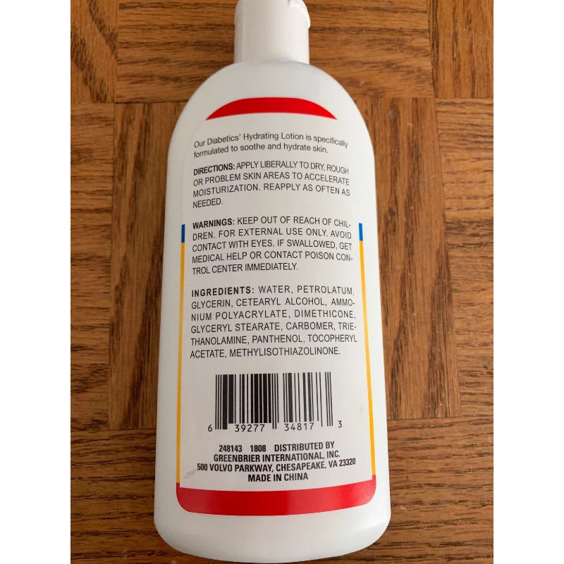 Diabetics Hydrating Lotion Diabetic Hydrating Lotion Fragrance Free 10 oz
