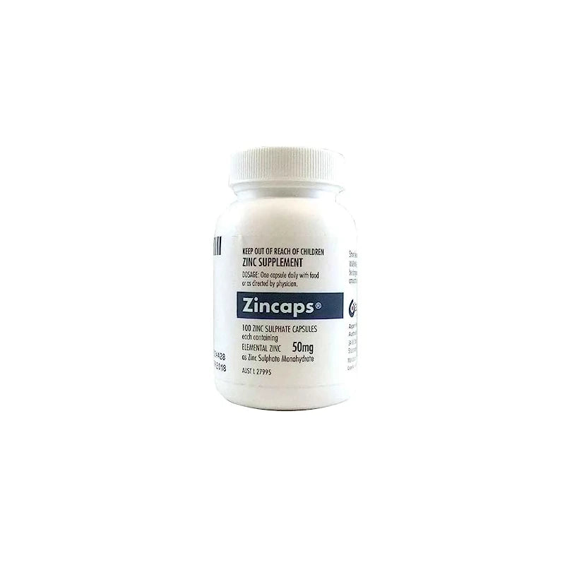 Zincaps Sulphate 50mg, 100 Capsules