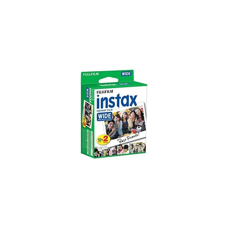 Fujifilm Instax Wide Film for Fuji Instant Film Camera, 5 Pack Twin Pack of Instax Films(total 100 Sheets)