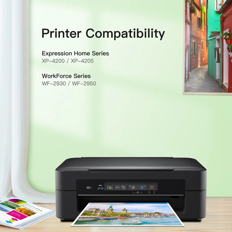 232XL Ink Cartridges Combo Pack Replacement for Epson 232 Ink Cartridge 232 232XL 232 XL T232 to use with Epson XP-4205 XP-4200 Workforce WF-2930 WF-2950 Printer (4 Pack, Black, Cyan, Magenta, Yellow)