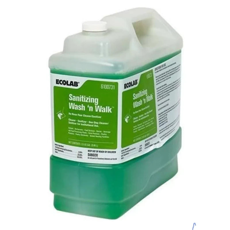 Ecolab Sanitizing Wash ‘N Walk 6100731 2.5 Gallon NEW SEALED