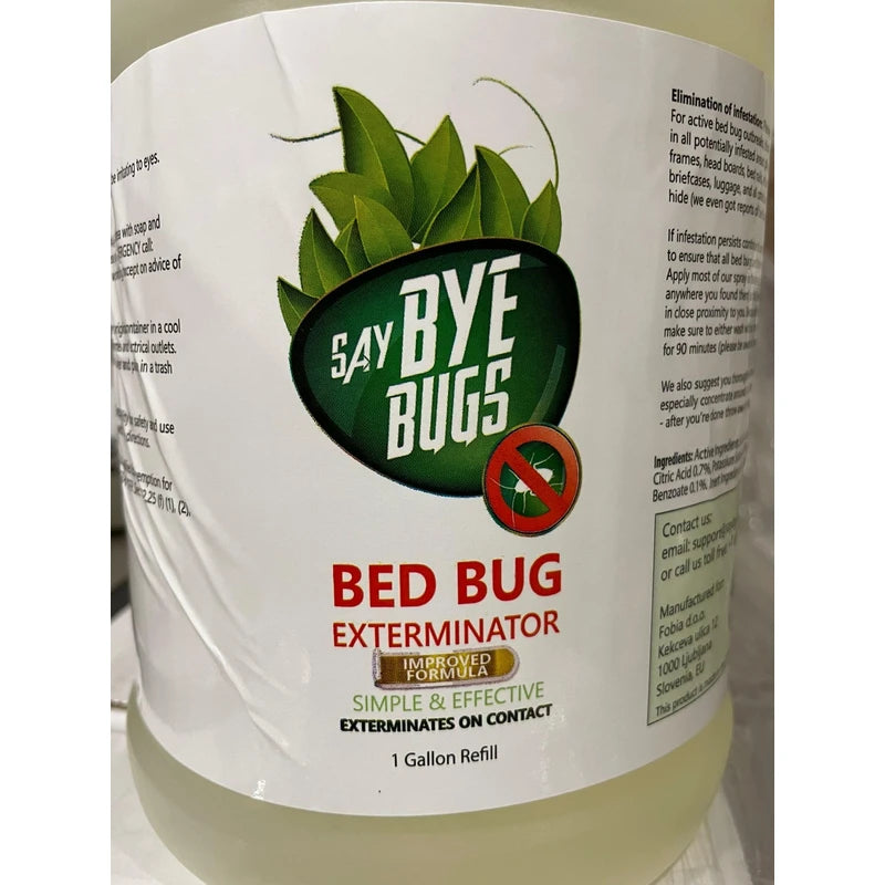 Bed Bug Killer Spray. Say Bye Bugs. Non-Toxic, Kills on Contact. New Formula. (128oz)