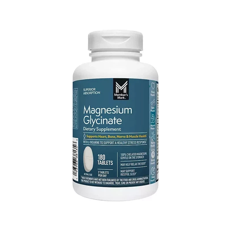 Member's Mark Magnesium Glycinate with L-Theanine Tablets, 180 ct.
