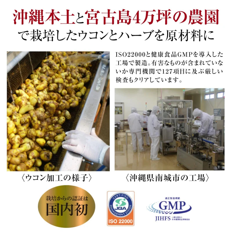 Ryukyu Shugo Densetsu 30 Packets (6 Packets x 5), Spring Turmeric (Made in Miyakoshima) and Autumn Turmeric (Okinawa Ohgon)