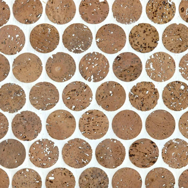 Habitus Outlet 1" Cork Mosaic Tile for Flooring, Walls, Bathroom, Kitchen! Penny Round Tile!