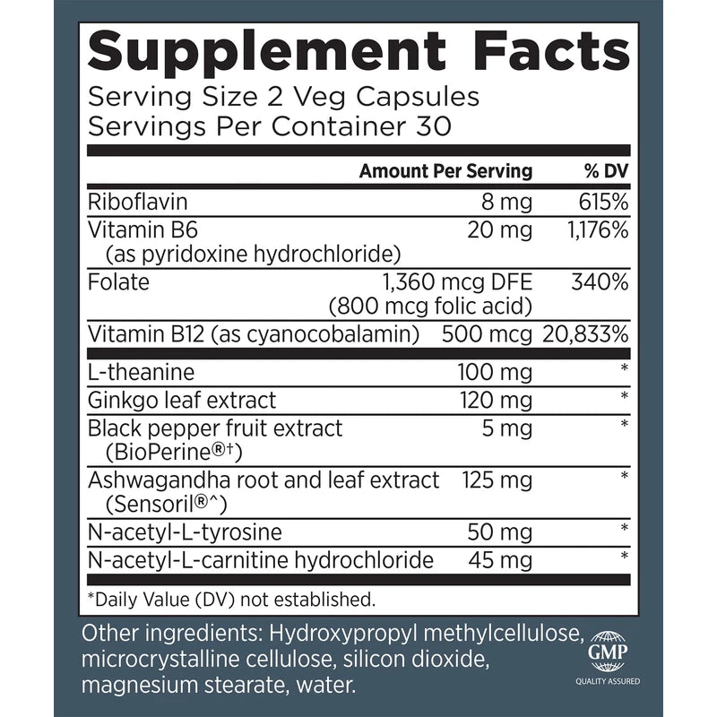 Primal Health CogniForce - Memory & Brain Health - Acetyl L-Carnitine Formula - Better Cognitive Performance - Clarity + Focus + Better Recall + Calm Thinking - Dietary Supplement - 60 Capsules