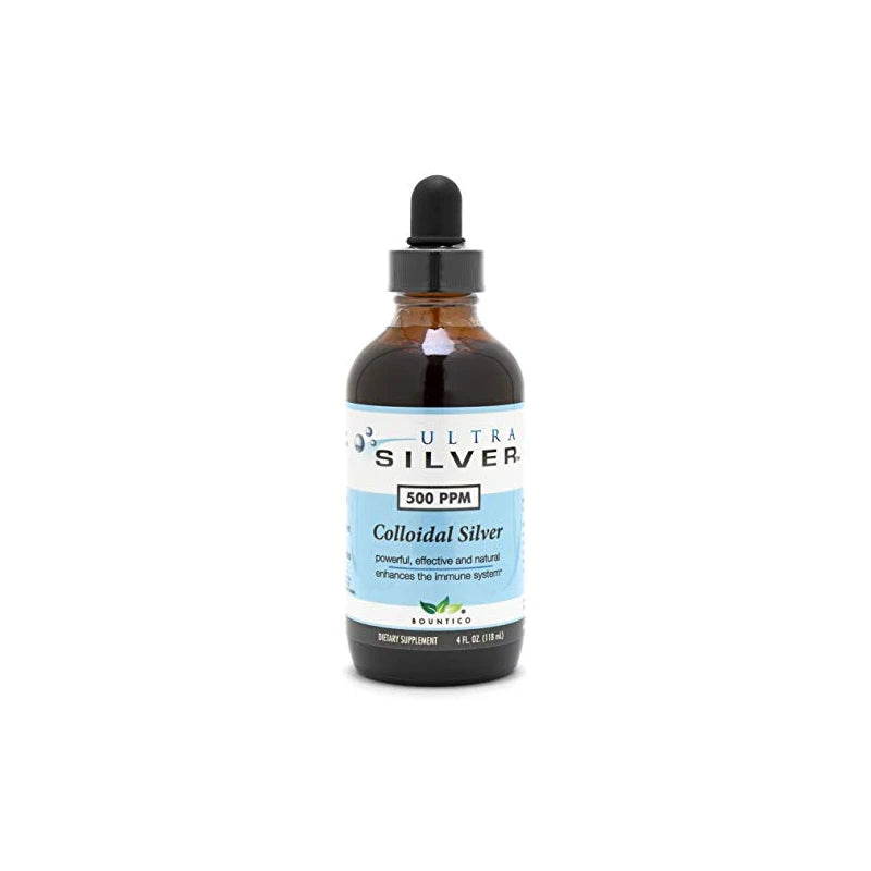 Ultra Silver® Colloidal Silver | 500 PPM, 4 Oz (118mL) | Mineral Supplement | True Colloidal Silver - with Dropper