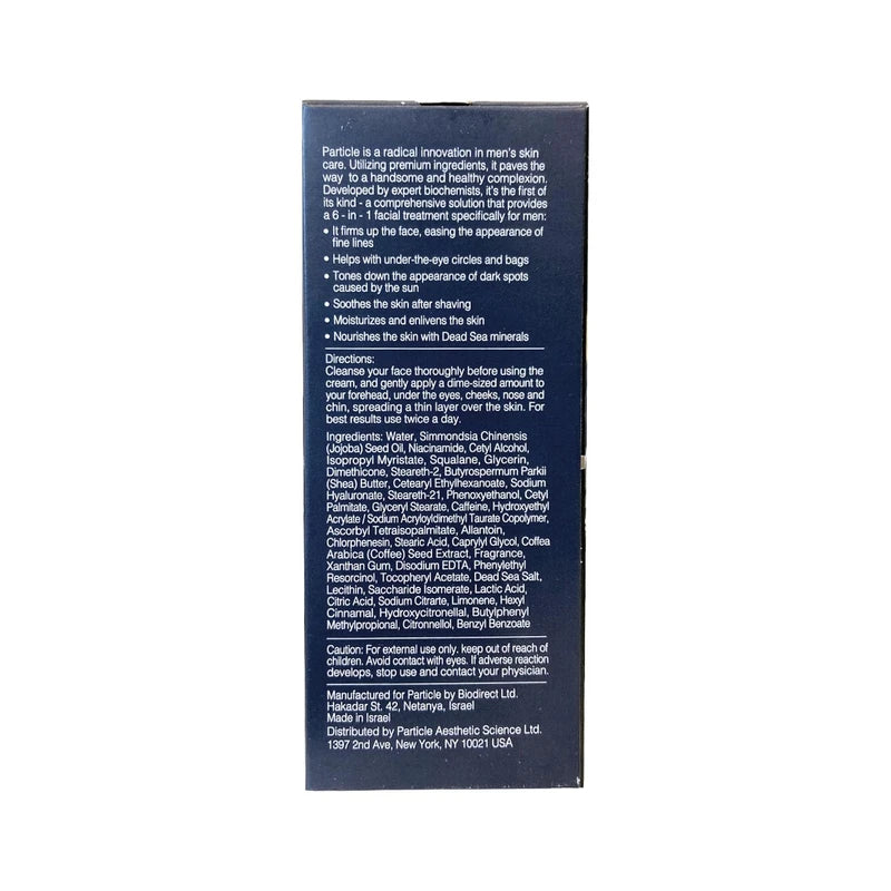 Particle Mens Face Cream - 6 in 1 Mens Face Moisturizer (1.7 Oz) - Eye Bags Treatment & Face Lotion for Men - Mens Anti Aging Cream - Wrinkle & Dark Spots Mens Face Cream (Pack of 2 (3.4 oz.))