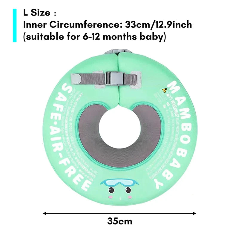 Baby Swimming Neck Ring Non Inflatable Ergonomic Thick Adjustable Baby Bath Float Neck Ring