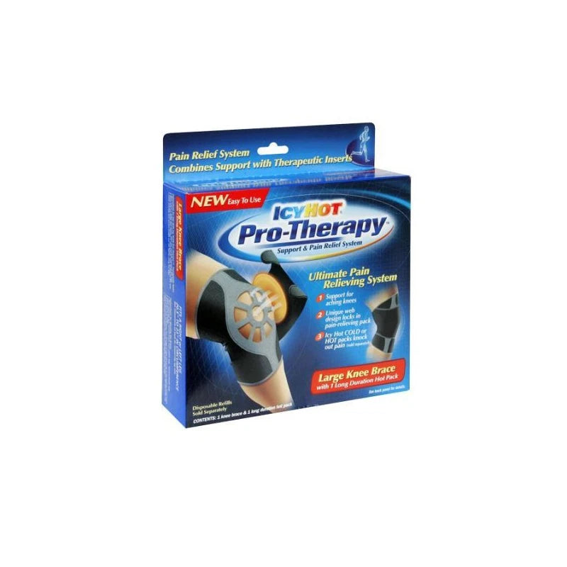 Icy Hot Pro-Therapy Knee Brace with 1 Long Duration Hot Pack, Large , 1 brace