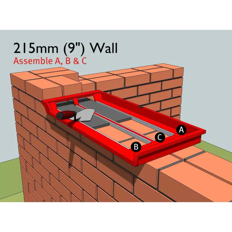 Bricky - Wall Building / Bricklaying Tool + trowel (Adjustable Model)